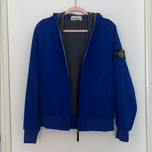 Stone Island Blue Soft Shell -R jacket Medium Auth - Picture 3 of 8